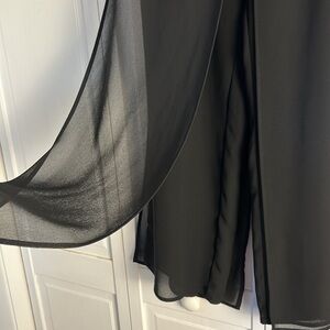 J.R.Nites Petites by Caliendo Vintage Sheer Panel Wide-Leg Dress Pants EUC 8P